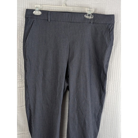 Rafaella Pants - Rafaella Womens Size 14 Black Pinstripe Dress Pants Trouser Flat Front Straight
